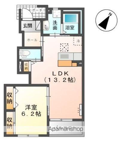 レガシー・K(1LDK/1階)の間取り写真