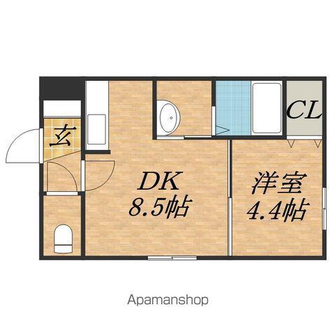 クレール(1LDK/3階)の間取り写真