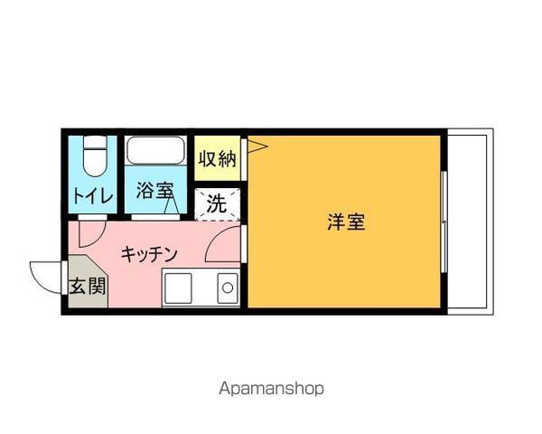 東伸ヴィレッジレディース(1K/1階)の間取り写真