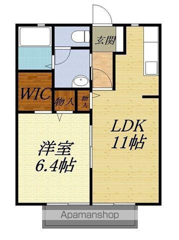 キャスティールIII(1LDK/2階)の間取り写真