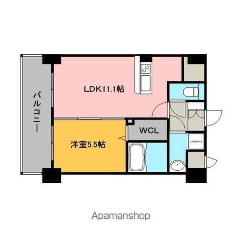 メゾンクラウン大手山(1LDK/9階)の間取り写真