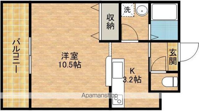 グランストーク篠ヶ瀬(1K/2階)の間取り写真