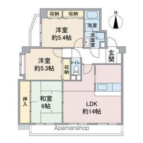 エスペランサ(3LDK/3階)の間取り写真