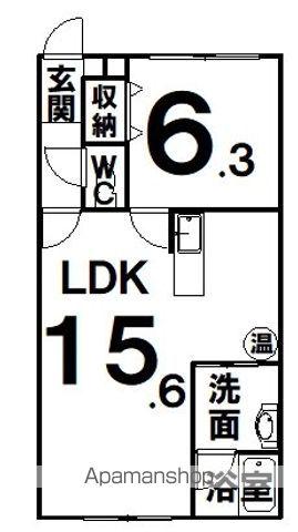 ブルックス2(1LDK/1階)の間取り写真
