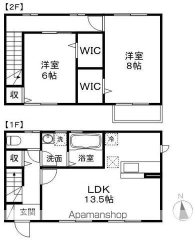 プリモ桜(2LDK/1階)の間取り写真