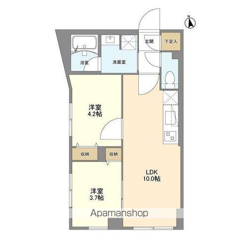 ウェルスクエア学芸大学Ⅱ(2LDK/1階)の間取り写真