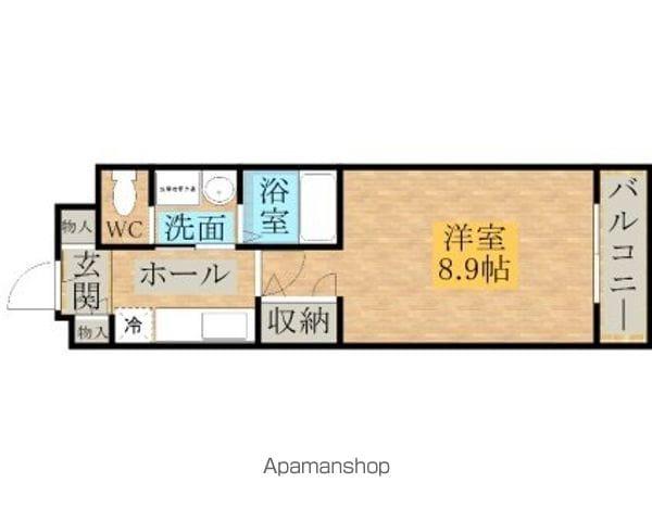 フォレストインサイド5(1K/4階)の間取り写真