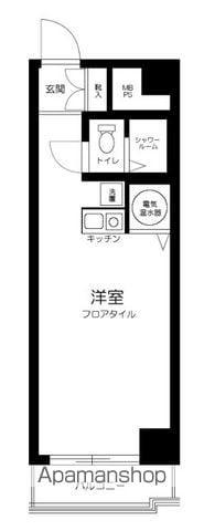 ライオンズマンション麻布(ワンルーム/4階)の間取り写真