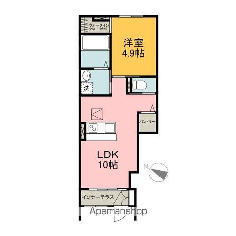ベルグラースⅡ(1LDK/1階)の間取り写真