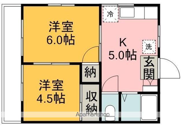 あかねマンション(2K/2階)の間取り写真