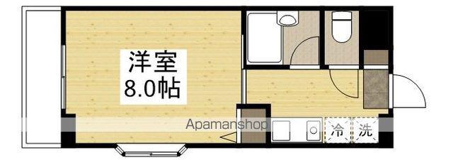 ラヴニール三野(1K/2階)の間取り写真