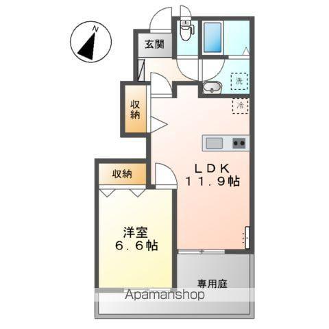 カーサボヌール(1LDK/1階)の間取り写真