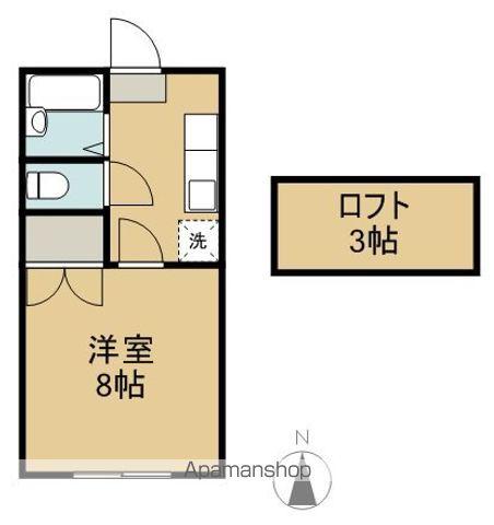 ピュアメゾン双葉(1K/1階)の間取り写真