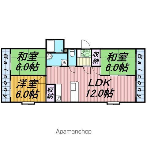 ラフィーヌ・太陽(3LDK/3階)の間取り写真