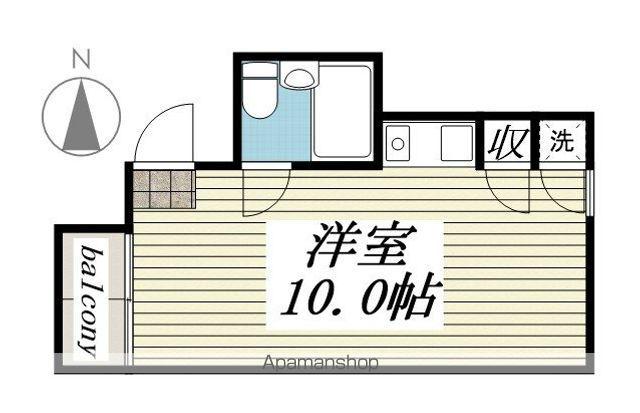打中スカイマンション1(1K/2階)の間取り写真