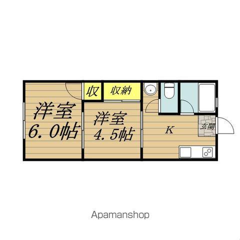 シティハイム H.K(2K/2階)の間取り写真