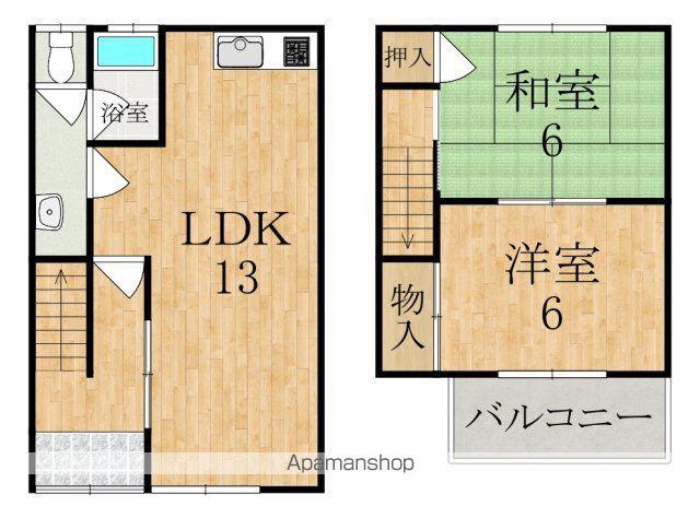 ヨシダハウスB(2LDK)の間取り写真