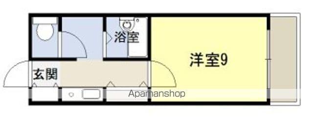 マンションカミュ(1K/4階)の間取り写真