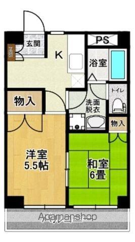 サンスクエア深田台 A棟(2K/2階)の間取り写真