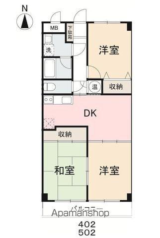 チェリータウン(3DK/5階)の間取り写真