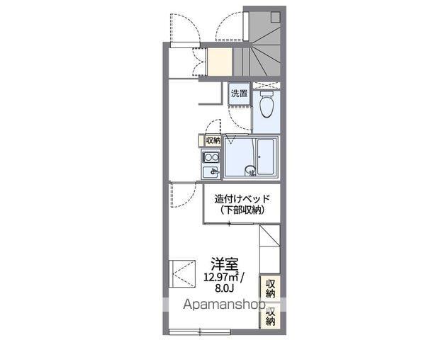 レオパレス愛宕(1K/1階)の間取り写真