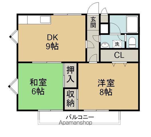 ハイツ エミール(2LDK/2階)の間取り写真