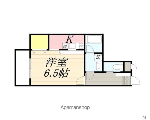 ライフ我孫子(1K/6階)の間取り写真