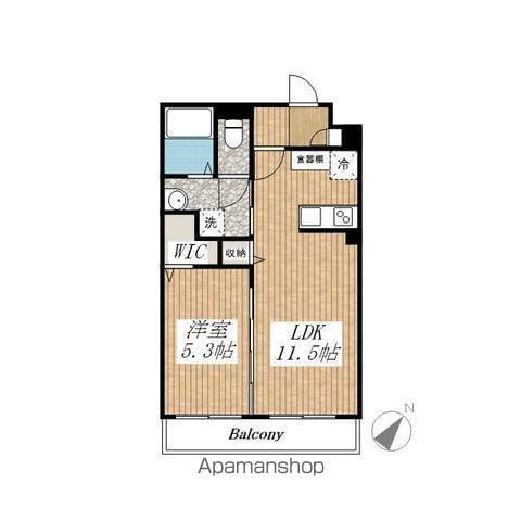 ルクシール神栖(1LDK/1階)の間取り写真