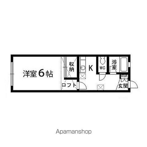 カーサM&M39(1K/1階)の間取り写真