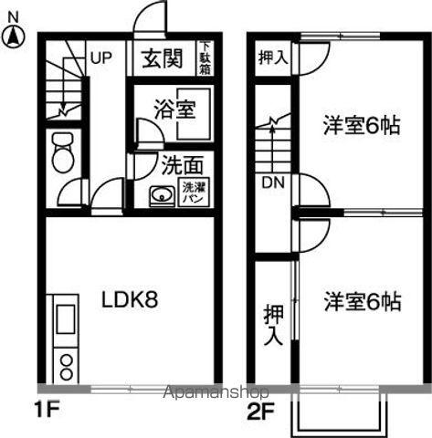 ＤＵＰＬＥＸ　国王３０Ａ(2DK)の間取り写真