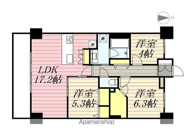 クラウドクレスト栄町(3LDK/7階)の間取り写真