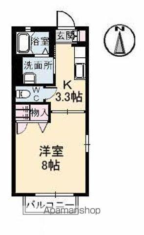 ローゼサンク(1K/1階)の間取り写真