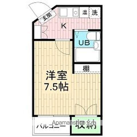 フリート町屋(1K/3階)の間取り写真