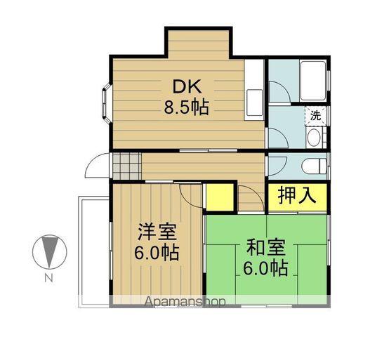 アメニティハイム(2DK/2階)の間取り写真