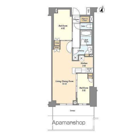 BLESS中野弥生町(2LDK/1階)の間取り写真