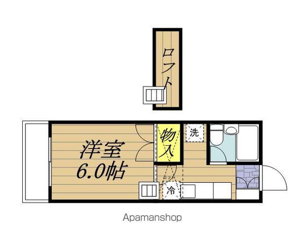 境青山ハイツ(1K/1階)の間取り写真