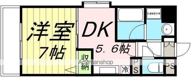 ノスタルジア(1DK/2階)の間取り写真