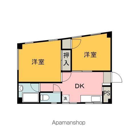ラ・プラージュ西観音(2DK/3階)の間取り写真