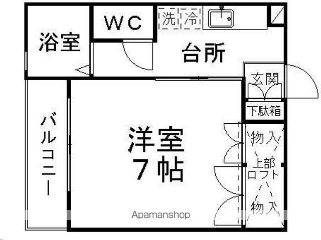 ピースフルマツダ(1K/1階)の間取り写真