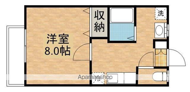 フェヴァリーⅦ(1K/1階)の間取り写真
