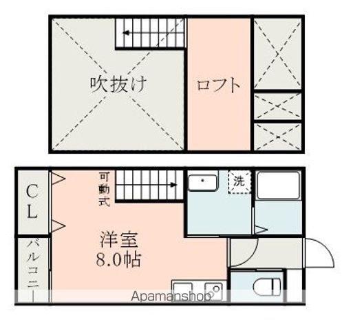 LANDY大津(ワンルーム/2階)の間取り写真