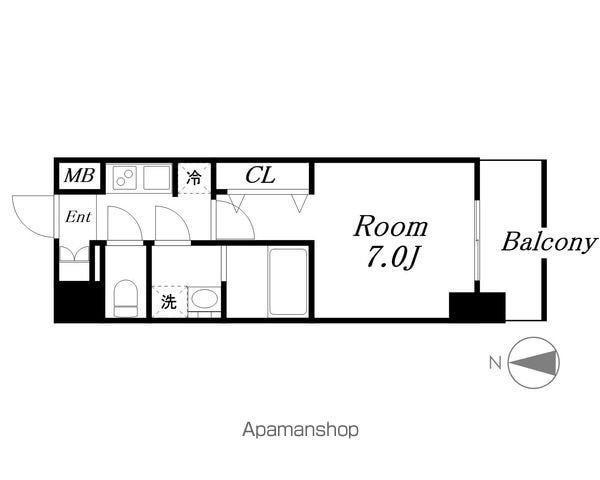 SーRESIDENCE尾頭橋CLARITY(1K/7階)の間取り写真