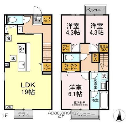 メゾン・ド・シーマ GLEE(3LDK/1階)の間取り写真