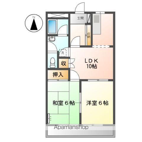 ダイアンサス82(2LDK/2階)の間取り写真