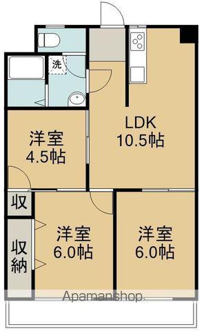 ハイム宮千代(3LDK/6階)の間取り写真