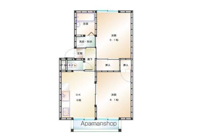 プレジール田中(2DK/2階)の間取り写真