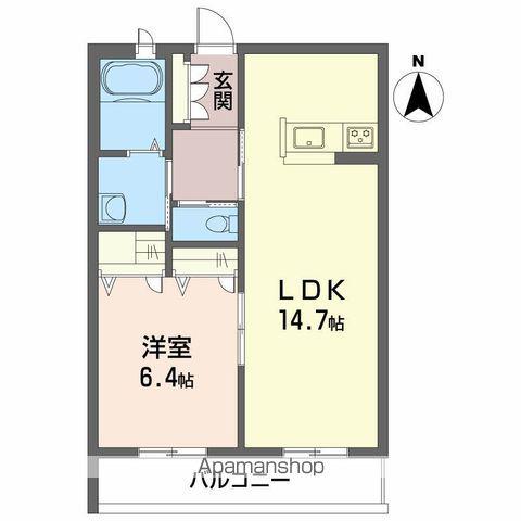 ガーデニアグラン(1LDK/2階)の間取り写真