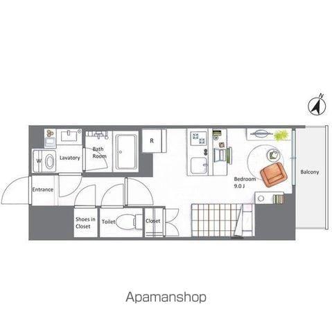 AIFLAT若松河田(ワンルーム/7階)の間取り写真