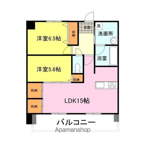 サンフォレスト三林ビル(2LDK/2階)の間取り写真