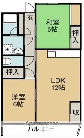 春日ハイツ(2LDK/2階)の間取り写真